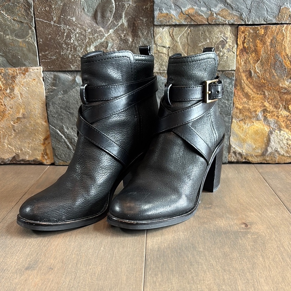 Tory Burch Black Leather Ankle Boots